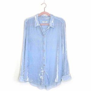 Equipment Femme Ice Blue Velvet Shirt